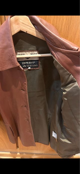 chaqueta piel marron 