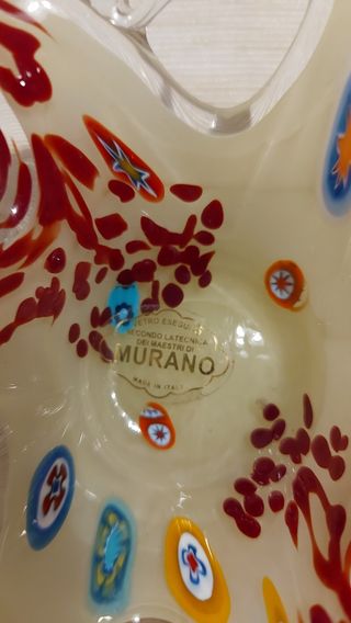 Cestino in vetro di Murano