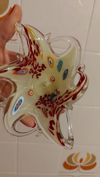 Cestino in vetro di Murano