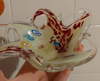 Cestino in vetro di Murano