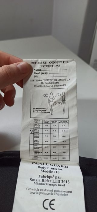 Chaleco de equitación SmartRider