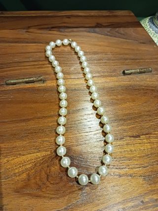Collar de perlas medianas una fila vintage