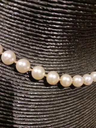 Collar de perlas medianas una fila vintage