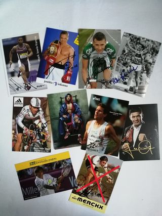 Fotos con Autógrafos de Deportistas