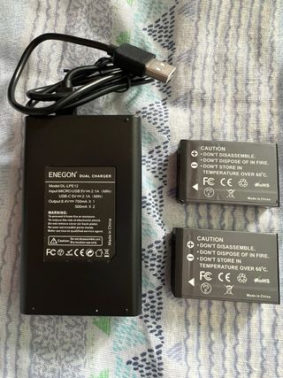 batterie canon nuove con caricabatterie