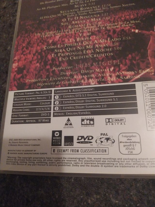 LUIS MIGUEL   VIVO CONCIERTO