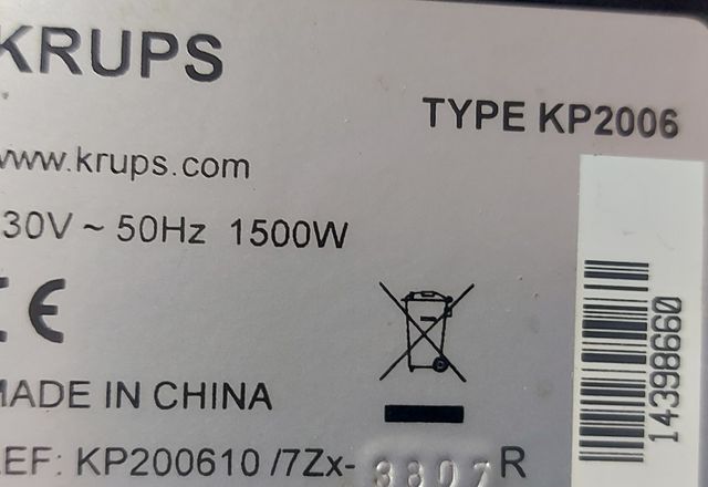 Bandeja goteo krups kp2006 kp2000