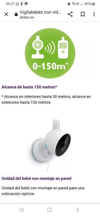 Vigilabebes con camara Philips avent