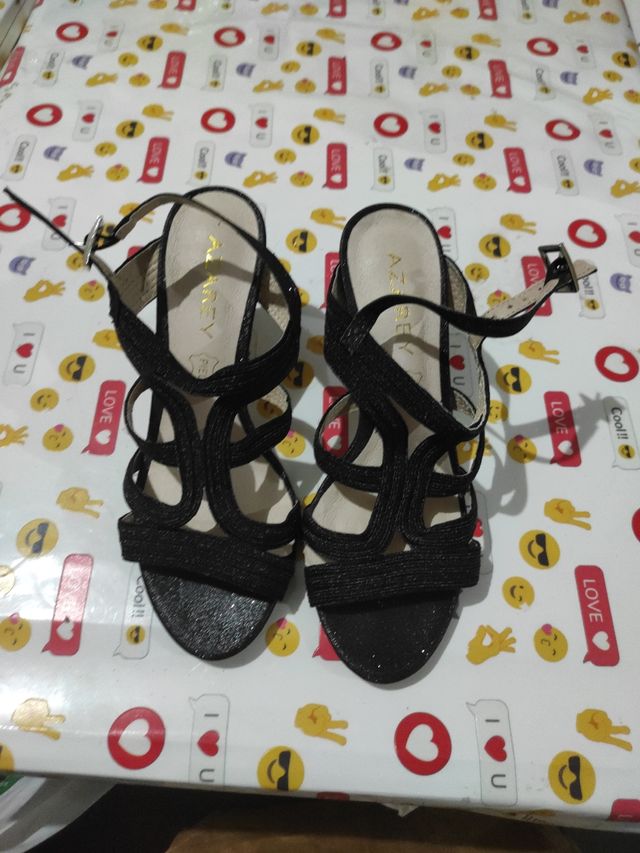 Zapatos abiertos vestir negros
