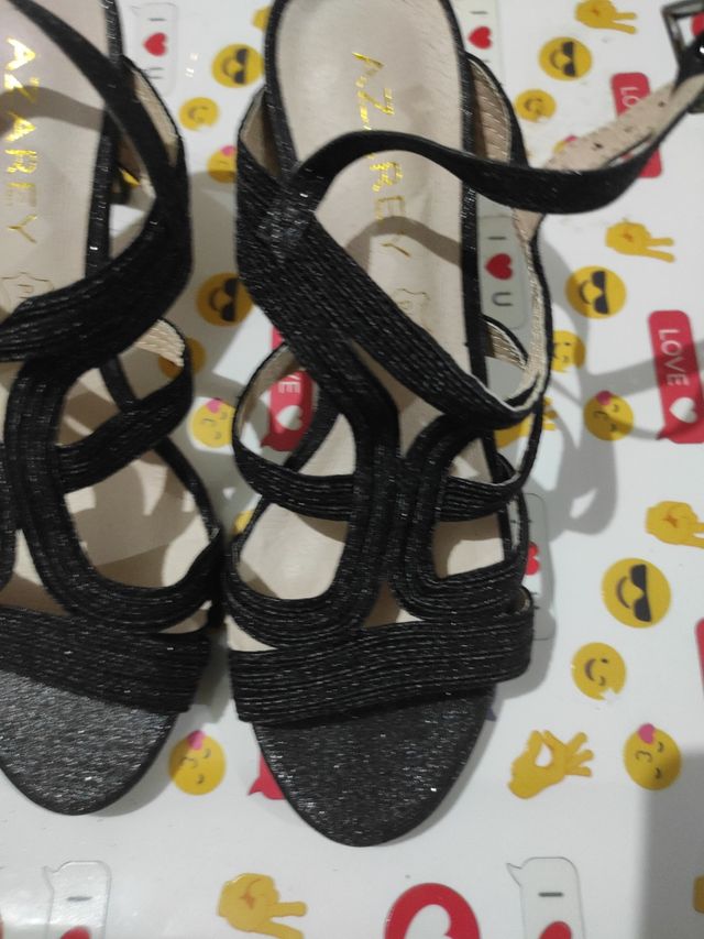 Zapatos abiertos vestir negros