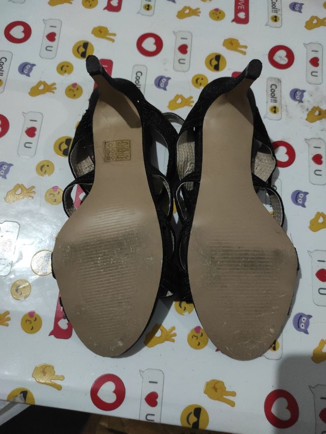 Zapatos abiertos vestir negros