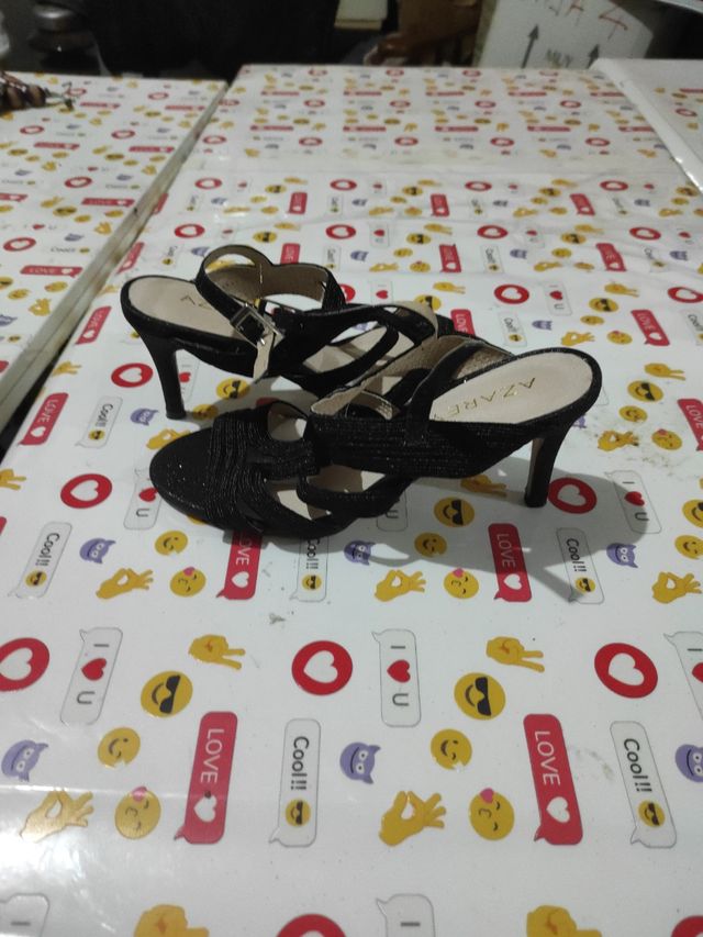 Zapatos abiertos vestir negros