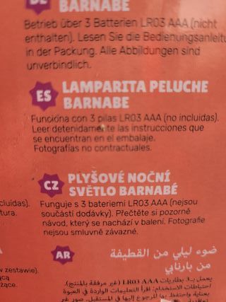 Peluche-Lamparita de noche para niñ@s, PRECINTADO!