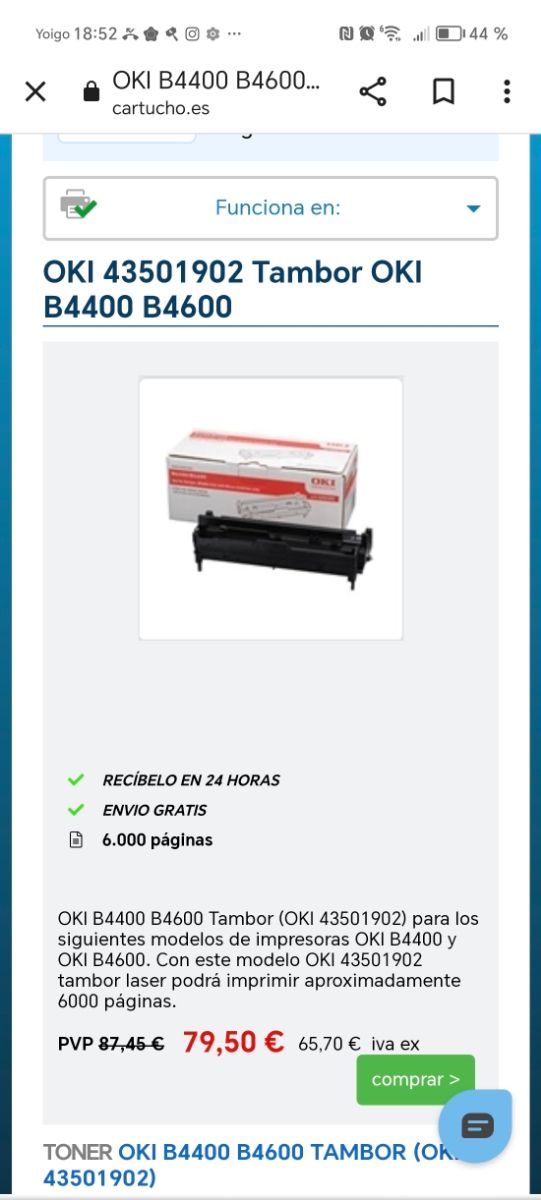 Tambor B4400 / B4600