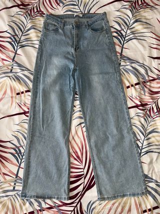 Pantalones vaqueros anchos de mujer talla L