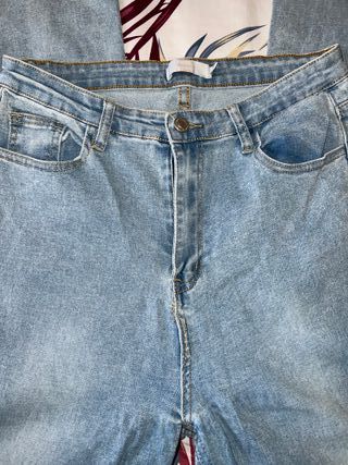 Pantalones vaqueros anchos de mujer talla L