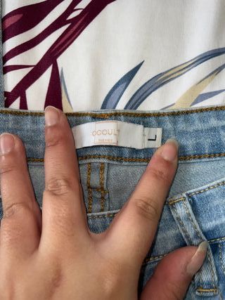Pantalones vaqueros anchos de mujer talla L