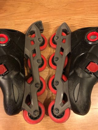 patines niño decathlon oxelo rojo negro