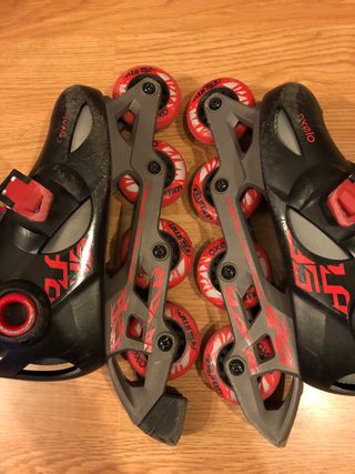 patines niño decathlon oxelo rojo negro