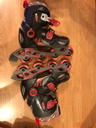 patines niño decathlon oxelo rojo negro