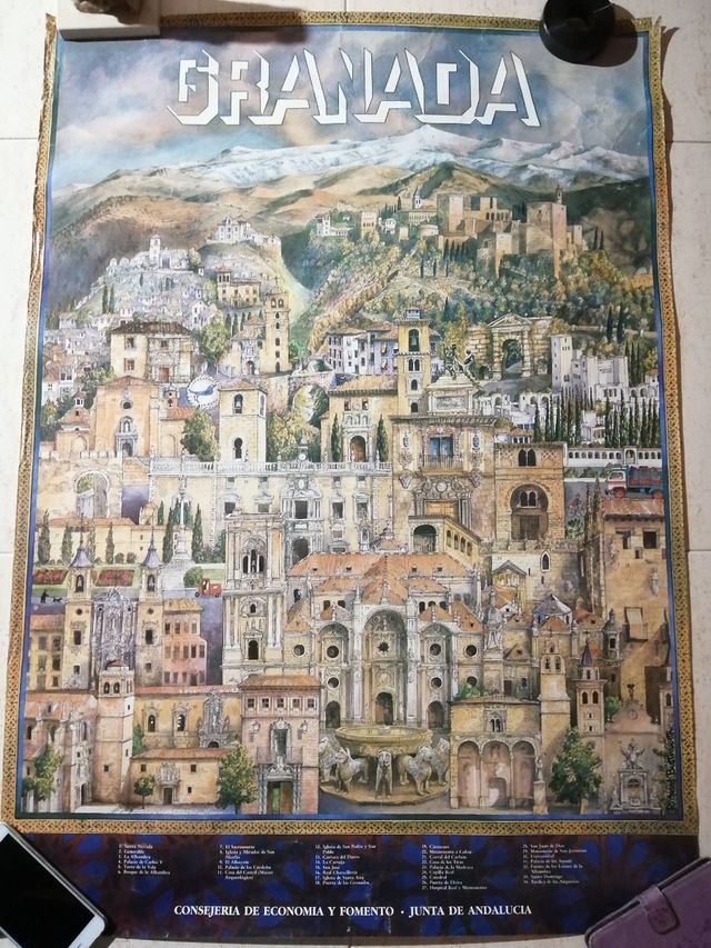 Cuatro pósters turismo Andalucía