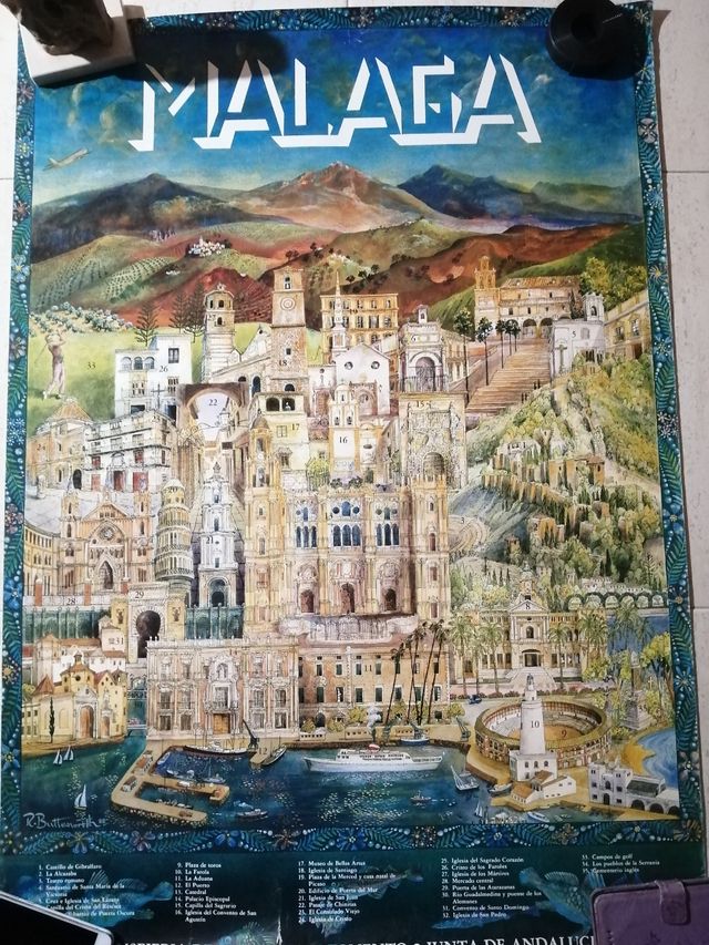 Cuatro pósters turismo Andalucía