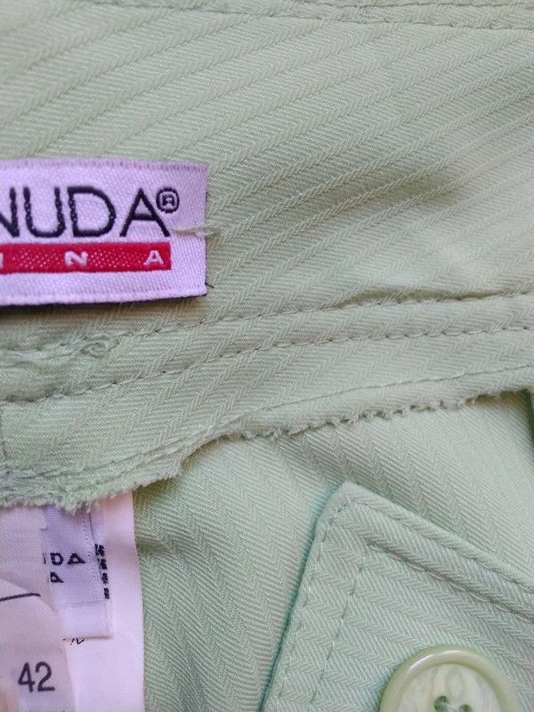 Pantaloni dritti verde pastello