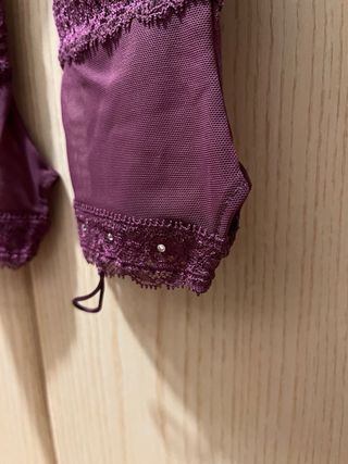 Guanti lunghi lilla (taglia unica)