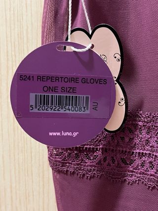 Guanti lunghi lilla (taglia unica)