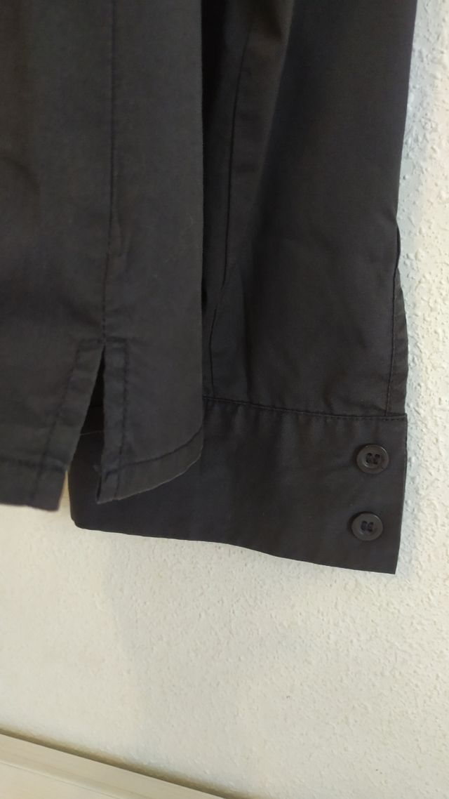 Camisa negra manga larga mujer tex t52