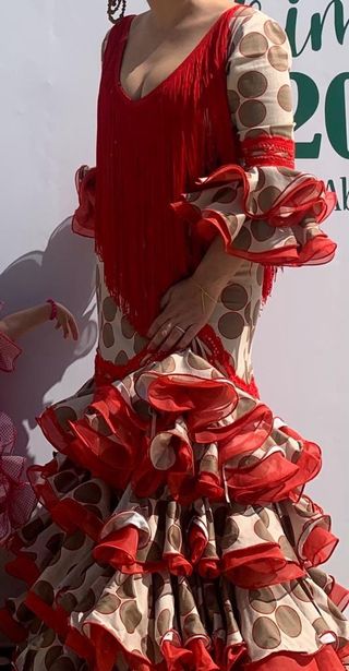 Traje de gitana y flor 