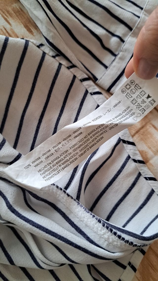 Blusa rayas azul marino