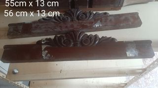 Antiguo copete de madera