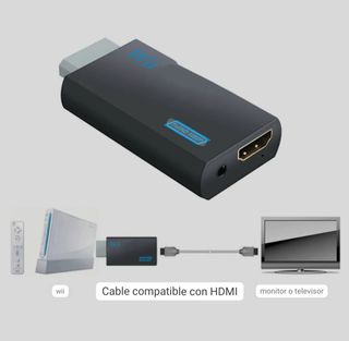 💥 ADAPTADOR Wii BLACK CON CABLE 