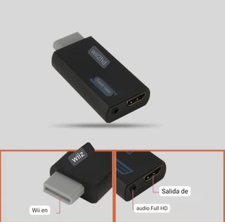 💥 ADAPTADOR Wii BLACK CON CABLE 
