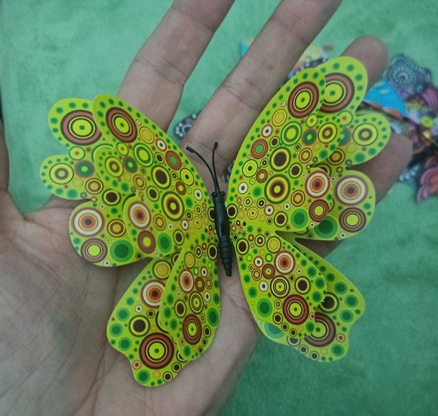 LOTE 12 MARIPOSAS COOL DOBLE ALA DECORACION HOGAR