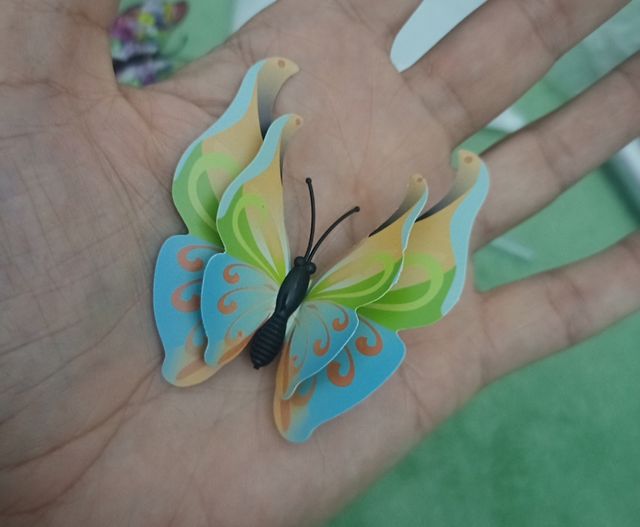 LOTE 12 MARIPOSAS COOL DOBLE ALA DECORACION HOGAR