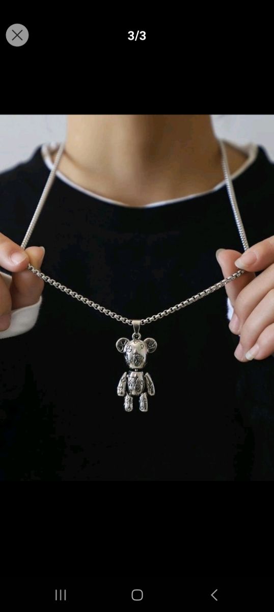 Colgante acero inoxidable oso