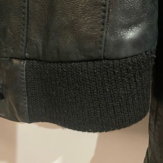 Cazadora cuero negra talla M