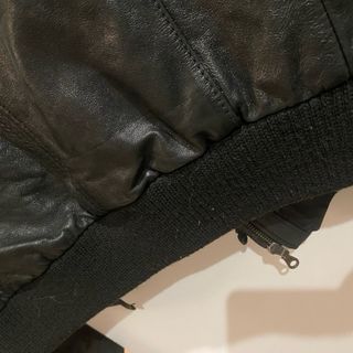 Cazadora cuero negra talla M