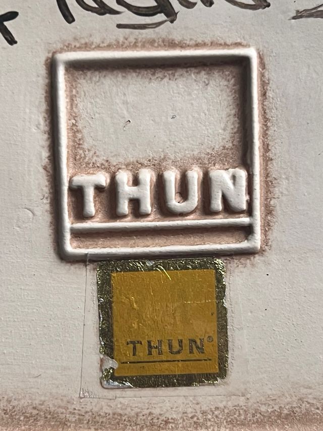 Vaso Thun con gatto e foglie