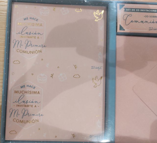 Caja invitaciones a mi primera Comunion