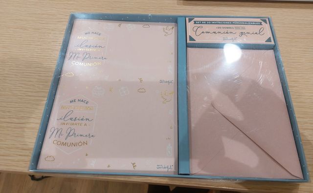 Caja invitaciones a mi primera Comunion