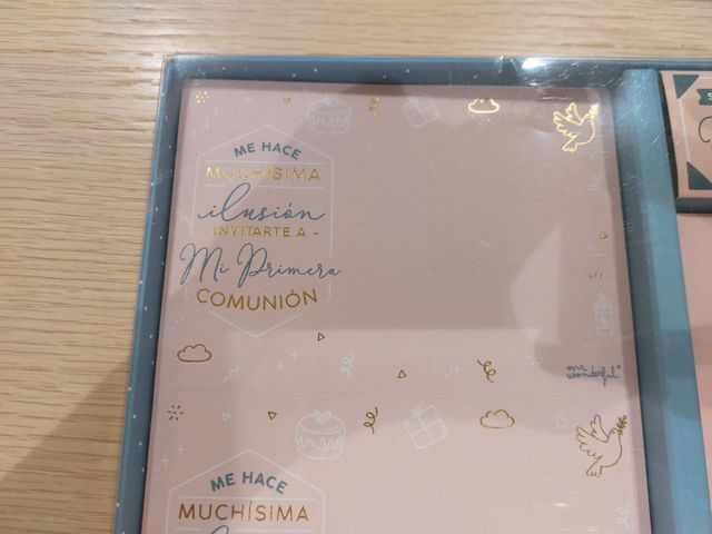 Caja invitaciones a mi primera Comunion