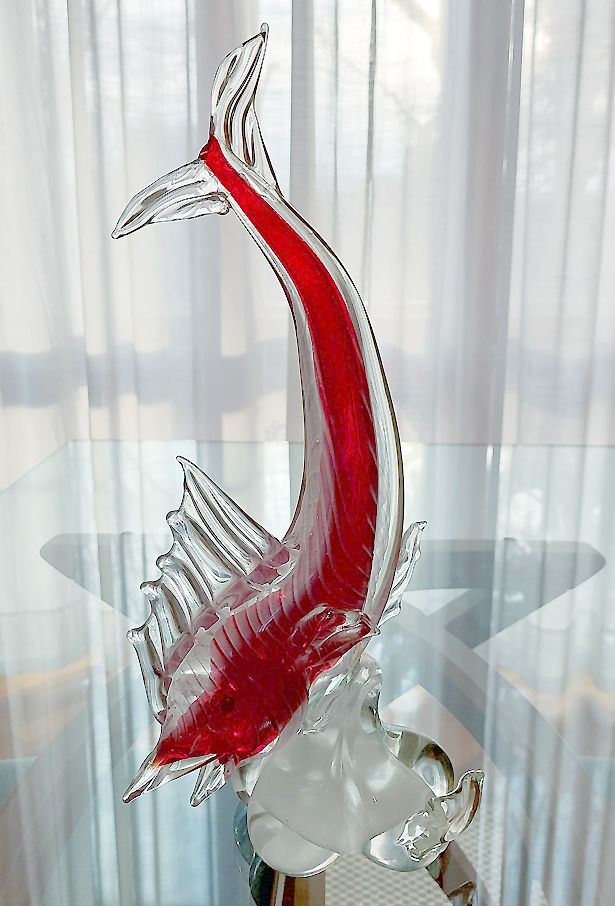 VETRO MURANO Delfino 1930 originale