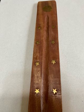 porta incenso in legno stelline