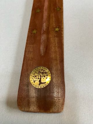 porta incenso in legno stelline