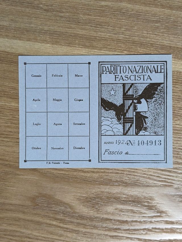 Documenti ventennio fascista 