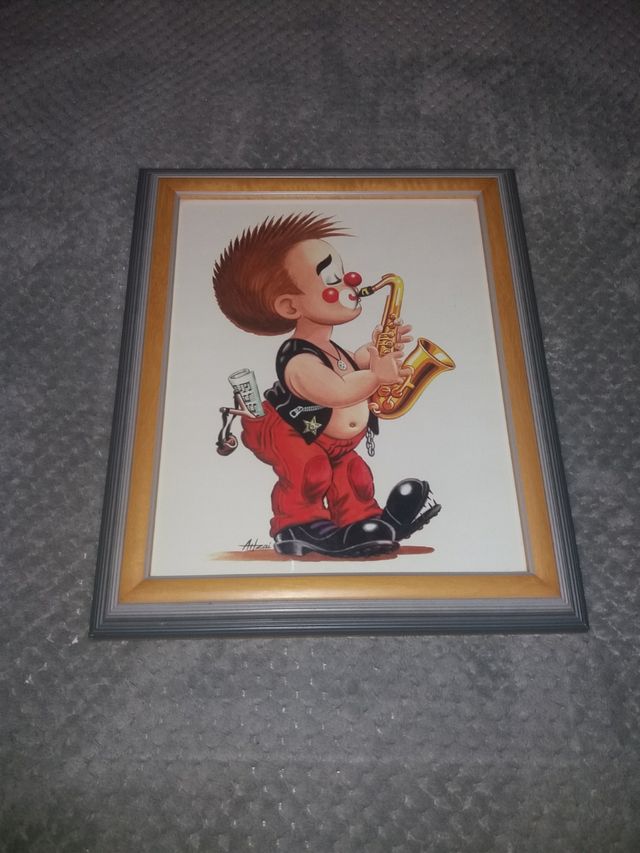 Cuadro payaso saxofón 