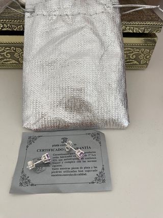 pendientes de plata y amatista